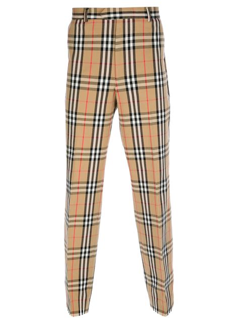 pantaloni reworked burberry|burberry trousers for men.